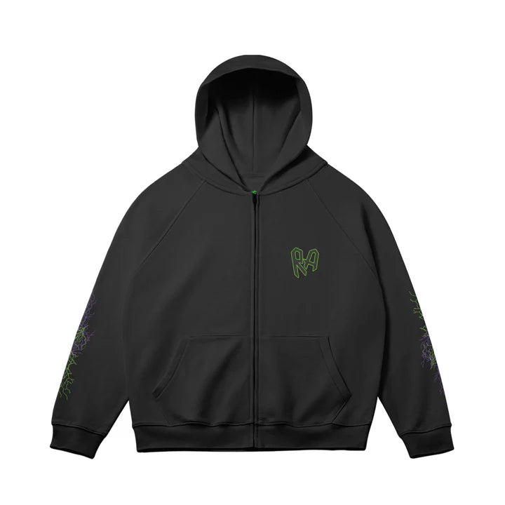 Arc Storm Embroidered Zip Hoodie